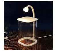 Aquarium en Verre Transparent Et Arrondi, avec Interface U+B Et Lustre LED, Adapté à Divers Poissons Tropicaux, Bettas, CichlidéS Et Crevettes D'Ornement.-Square White