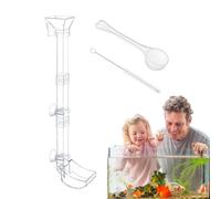 Aquarium Feeder Pipe - Transparent Fish Tank Tube | Snail Shrimp Food Tray