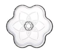 Aquarium Feeder - Suction Cup Flower Shaped Tray, Clear Fish Tank Food Dish with Floating Protective Rim, Floating Feeding Ring, Shrimp Plate, Betta Station for Freshwater and Saltwater Habitats