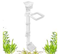 Aquarium Feeder, Tank Feeder with Cleaning Brush, Measuring Spoon Included, 6.69x3.35x2.36 inches, Anti Scattering Food Tube Supplies for Pond, Home, Vacation