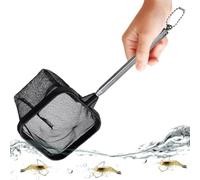 Aquarium Fish Net - Telescopic ABS Handle Pond Skimmer For Fish And Shrimp | Long Handle Fish Tank Net for Lake River Stream Sea Garden Backyard Camping Vacation Travel Shore Summer