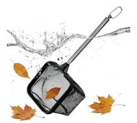 Aquarium Fish Net Telescopic Fine Mesh Skimmer, Pond & Pool Leaf Net