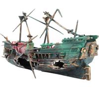 Aquarium Fish Tank Décoration Bateau Shipwreck Sinke Plastic Air Split Broken Shipwrech Ornament Landscape Dekor