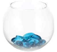 Aquarium Globe en Verre Rond, Décoratif Chic, Petit Modèle pour Bureau | Verre et Pierre, Usage Maison ou Table, Style Chic, Récipient Compact pour Poissons