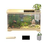Aquarium, kits de démarrage d'aquarium, aquarium de poissons rouges, ensemble de démarrage d'aquarium avec panier, petit kit décoratif d'aquarium d'eau salée, aquariums polyvalents pour méduses, guppy