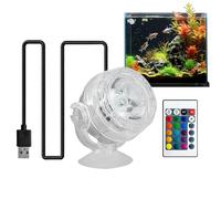 Aquarium Led Spotlight - Submersible Color Changer, Ip68 Waterproof Pool Light with Six Vibrant Hues, Compact Underwater Glow with Remote Control, Decorative Water Accent for Fish Tank Ambiance