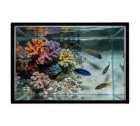 Aquarium Mesh Lid - Magnetic Fish Tank Cover | Anti-Jump Net Screen | Magnetic Mesh Cover Helps Prevent Fish Escapes While Allowing Airflow; Adjustable Design For Various Tanks.