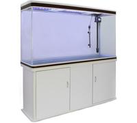 Aquarium - MonsterShop - 300 Litres - Blanc - Rectangulaire - Meuble de Support Blanc