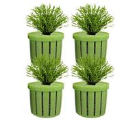 Aquarium Plant Containers, Stable Fish Tank Plant Pots, 4-Piece Hydroponics Planting Holders, Decorative Water Feature Accessories for Apartment, Hotel, Rental, Restaurant, Dormitory, Business Spaces