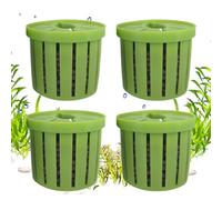 Aquarium Plant, Fish Tank Basket, 1.57x1.34x1.38 inches, Aquatic Planter Holder, Stable Root Support for Home, Office, Dormitory, Apartment, Rental, Hotel, Living Room, Pet Shop, Aquarium Decor