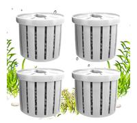 Aquarium Planter - Stable Fish Tank Plant Pots | Decorative Aquarium Hydroponics Planting Holder | PP, 4 Pack, for Home Businesses Dormitory Apartment Rental Hotel Restaurant, Freshwater Seawater