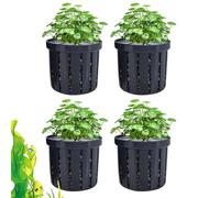 Aquarium Planter - Stable Fish Tank Plant Pots | Decorative Aquarium Hydroponics Planting Holder | PP, 4 Pack, for Home Businesses Dormitory Apartment Rental Hotel Restaurant, Freshwater Seawater