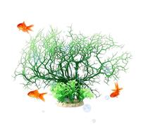 Aquarium Plants, Realistic Artificial Coral Fish Tank Decor, Soft Silicone Aquatic Plant Set, 38x6.5x28cm Fade Resistant Aquarium Ornament For Saltwater Freshwater Home Office Dorm Hotel Use