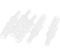 Aquarium Poissons 2 Voies Tube D'Air Connecteurs 8mm pour 4mm Tuyau Diamètre 5 Pcs Transparent