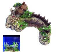 Aquarium Pont Ornement,Aquarium Résine Pont,Ornement Pont de Résine,Rocher Polyrésine Grotte,Résine Pont réservoir de Poissons Arc Arche Pavillon Arbre Jardin,Poissons Paysage réservoir Décor