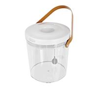 Aquarium portable - Aérateur de batterie de 15,2 cm 2000 mAh, pompe à oxygène rechargeable, seau d'appât vivant, lumière LED intégrée, système de conteneur de transport pour la pêche en plein air