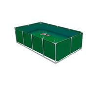 Aquarium portable avec cadre en acier et valve de vidange, piscine en PVC durable pour l'aquaculture de carpes koï en plein air et le stockage temporaire des poissons