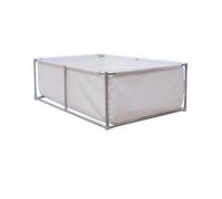 Aquarium portable avec cadre en acier et valve de vidange, piscine en PVC durable pour l'aquaculture de carpes koï en plein air et le stockage temporaire des poissons