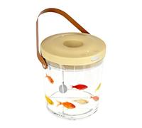 Aquarium portable : petit aquarium, cage de transport en PP, bol transparent éclairé en PP et PC qui améliore la visibilité, supporte le flux d'oxygène et offre une durabilité portable silencieuse