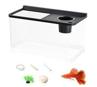 Aquarium Pour Betta Avec 3 Lumières Colorées Bac À Poisson Paysager | Écosystème Élégant pour Bureau Maison Entrée Chambre à Coucher