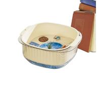 Aquarium pour tortue - Zones multifonctions transparentes pour crabes, crevettes, terrarium, détails de l'habitat pour ermite, crabes, poissons, amphibiens, animaux aquatiques, reptiles