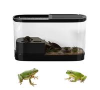 Aquarium pour tortues | Diorama pour reptiles avec haute transparence | Terrarium pour animaux de compagnie avec design étanche pour grenouilles, lézards, geckos, serpents, tortues et crabes
