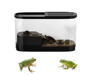 Aquarium pour tortues | Diorama pour reptiles avec haute transparence | Terrarium pour animaux de compagnie avec design étanche pour grenouilles, lézards, geckos, serpents, tortues et crabes