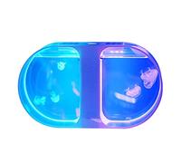 Aquarium Réservoir de méduses bilatéral créatif, réservoir de Poissons de Bureau, Petit réservoir de méduses ornemental, décoration de Bureau et de Maison Bocal Poisson
