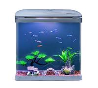 Aquarium Réservoir de Poissons avec Filtration d'oxygène, réservoir en Verre intégré, Petit ménage à Circulation Automatique lumières LED, écologique