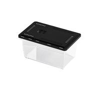 Aquarium Réservoir de Poissons Domestique Pet Réservoir de Tortues Attrape-extérieur Conteneur spécial Boîte d'alimentation Domestique avec Couvercle Coulissant Bac à Poisson(Noir,30x20.5x19cm)