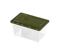 Aquarium Réservoir de Poissons Domestique Pet Tortues Attrape-extérieur Conteneur spécial Boîte d'alimentation avec Couvercle Coulissant(Green,30x20.5x19cm)