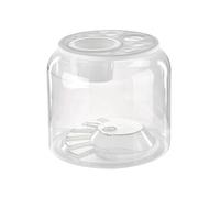 Aquarium Réservoir de Poissons Transparent for Tortues, matériau Pet, boîte à Tortues Domestique avec Couvercle Blanc, Aquarium Rond for Salon, Bureau, Bureau Bac à Poisson