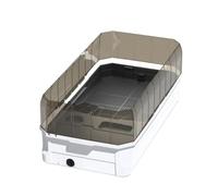 Aquarium Réservoir d'eau Domestique avec Plate-Forme de séchage Solaire, boîte d'alimentation for Tortues grimpantes(65x33x24cm)