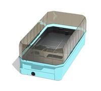 Aquarium Réservoir d'eau Domestique avec Plate-Forme de séchage Solaire, boîte d'alimentation for Tortues grimpantes(65x33x24cm)