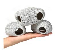 Aquarium Rock Cave 7x3x4 3 dans 1 cachette d'aquarium pour les animaux de compagnie aquatiques pour se reproduire, jouer et se reposer, sécurisé les décorations de réservoirs résine submersible no