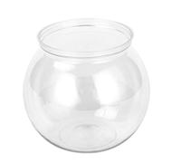 Aquarium rond incassable en plastique transparent pour petits poissons 4 tailles vases pour décoration de bonbons, bols en plastique transparent rond