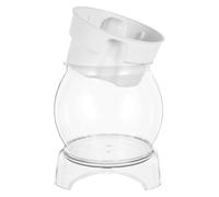 Aquarium Rond Transparent Incassable avec Base, Support Stable | Plastique Clair, Angle de Vue Large, pour Poissons Rouges et Plantes Aquatiques, Chambre D'garçon et Filles, Bureau