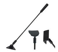 Aquarium Scraper for Glass Tanks, Long Handle Cleaning Tool, Interchangeable Brush Blade Heads, Algae Remover with Non Slip Grip, 1 Set, Black, Outdoor, Reef, Saltwater, Home, 12.99x1.97x1.18inch,