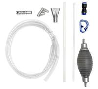 Aquarium Siphon 87 Pouces Changeur d'eau à Aquarium segmenté avec soupape de Commande des débits et Nettoyeur de débardeur Transparent Transparent