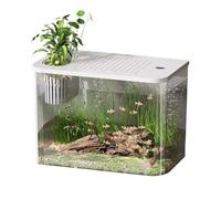 Aquarium Starter Kits, Transparent Turtle Tank Set, Compact Decorative Fish Bowl, Easy-Clean Breeding Habitat, Clear Viewing Design, Perfect for Small Fish, Turtle, 12.6x7.28x9.06 inches