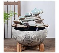 Aquarium Style Chinois Céramique Fish Tank Accueil Circulation Débit Fontaine d'eau Cour Fish Culture Tank Salon Décoration Aquarium Fish Tank Fish Tank Décorations