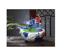 Aquarium Style Chinois en Céramique Bol De Poisson Rouge Fontaine D'Aquarium Circulant De l'eau Vent Chanceux Or Aquarium Bureau Tortue Réservoir Décorations D'Aquarium