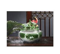 Aquarium Style Chinois en Céramique Bol De Poisson Rouge Fontaine D'Aquarium Circulant De l'eau Vent Chanceux Or Aquarium Bureau Tortue Réservoir Décorations D'Aquarium
