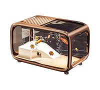 Aquarium Tank - Mini Aquarium Starter Kit | Mini réservoir de poisson en verre | Réservoirs de tortue bol de poisson de bureau avec décor d'escalade | Bol de conteneur pour animaux aquatiques