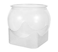 Aquarium Transparent Rond en Plastique pour Betta, Déco Maison et Bureau | Vue Claire pour Animaux Aquatiques, Placement Facile, Style Décoratif Polyvalent, Usage Familial et Chambre