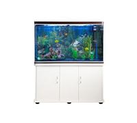 Aquarium - Blanc - 300 litres - Graviers Bleu - Meuble BLANC