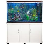 Aquarium - Blanc - 300 litres - Graviers Bleu - Meuble BLANC