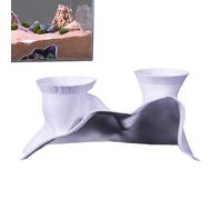 Aquarium Tunnel, Decorative Underground Tunnel, 7.48x3.54x3.35 inches Curved Betta Cave, Underwater Viewing Tube for Shrimp Habitat and Hermit Crab Hide