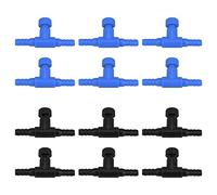 Aquarium Valve D'Air Pompe À Air,Vanne De Contrôle De Débit D'Air, Soupape De Commande De Débit D'Air,Débit D'Air Commutateur Valve Régulateur,Aquarium T-Forme En Ligne Tubes Connecteurs,12 Pièces