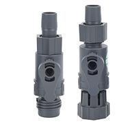 Aquarium Water Control Connector | Double Valve Leakage Proof & Quick Release | Fish Enclosure Hose Tap for Purification System/Pump/Water Change | 2 - Pack with Adjustable (1/2in)
